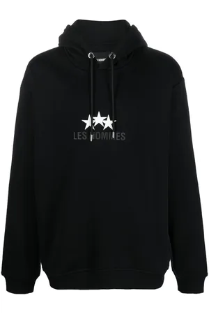 Les Hommes Logo-print drawstring hoodie