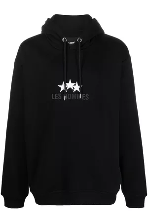 Les Hommes Logo-print drawstring hoodie