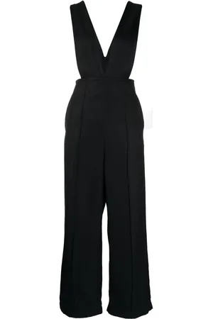 Plan C Deep V-neck jumpsuit