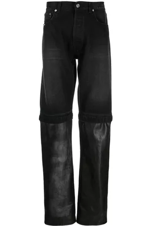 VTMNTS Bleach-panel straight-leg jeans