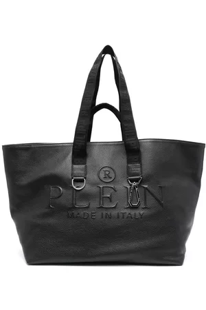 Philipp Plein Embossed-logo leather tote bag