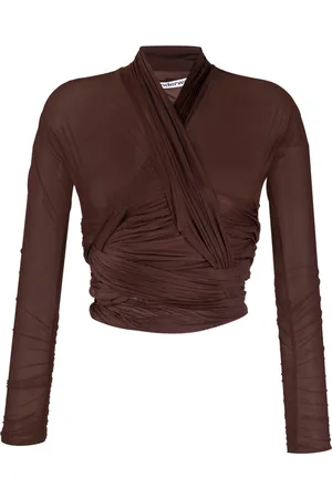 Alexander Wang Ruched draped crop top