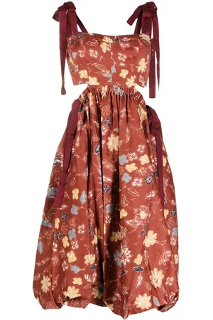 ULLA JOHNSON Gabrielle floral-print midi dress