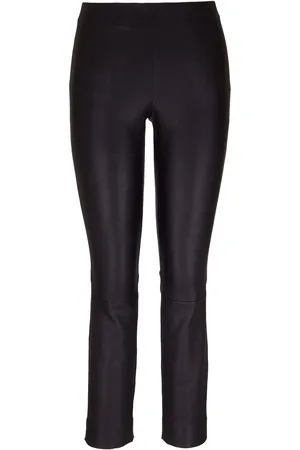 Vince Leather slim-cut trousers