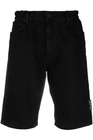 OFF-WHITE Logo-belt denim shorts