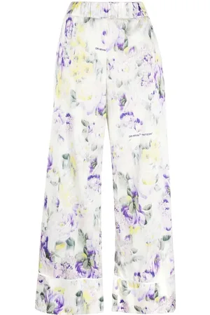 OFF-WHITE Floral-print palazzo pants