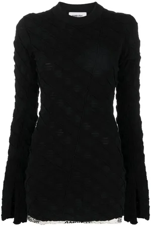 AMBUSH Textured logo-hem knit jumper