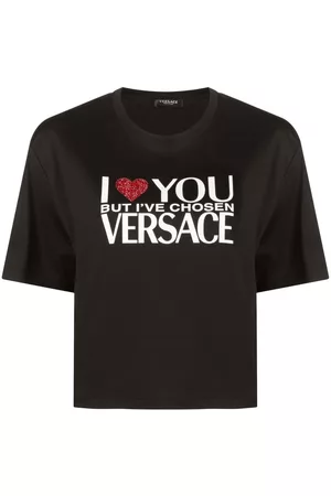 VERSACE Slogan-print T-shirt