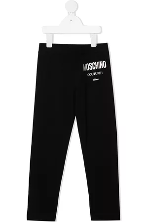 Moschino Metallic logo print leggings