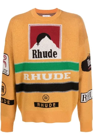 Rhude Intarsia-knit crew neck jumper
