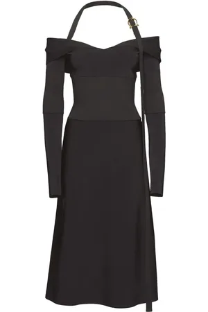 Salvatore Ferragamo Off-shoulder midi dress
