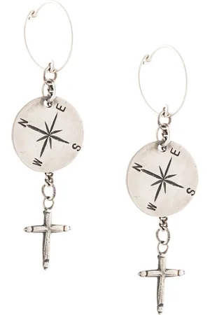 WERKSTATT:MÜNCHEN Medium cross-pendant earrings
