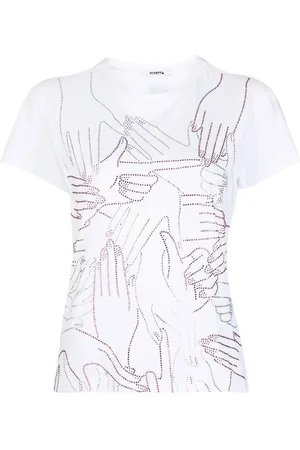 VIVETTA Hand-embellished short-sleeve T-shirt
