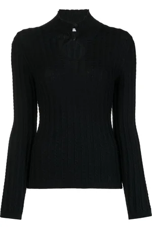 VIVETTA Ribbed-knit cut-out top