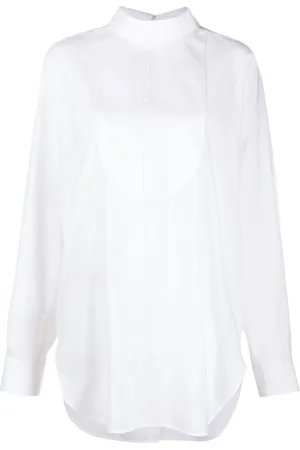Quira Bib-detailed long-sleeved shirt