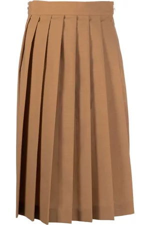 Quira Pleated midi skirt