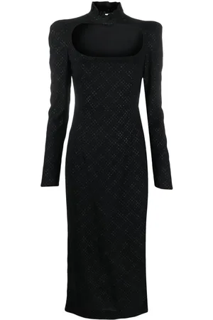 Serafini Diamond-pattern midi dress