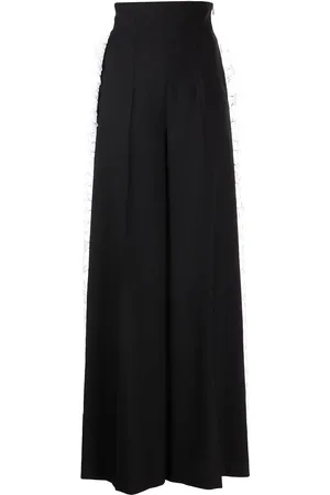 Rochas Ruffle wide-leg tailored trousers