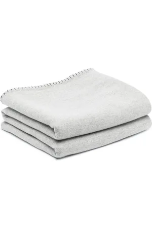 Johnstons Of Elgin Two-tone wool-cashmere blend blanket