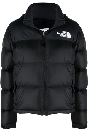 The North Face Embroidered-logo puffer jacket