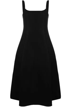 Khaite Off-shoulder A-line midi dress