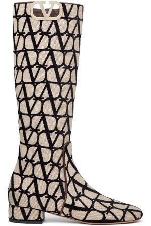 VALENTINO GARAVANI Toile Iconographe VLogo Type boots