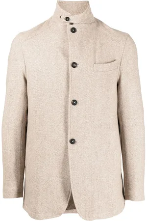ISAIA High-neck collarless jacket