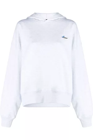 We11 Done Logo-embroidered oversized hoodie