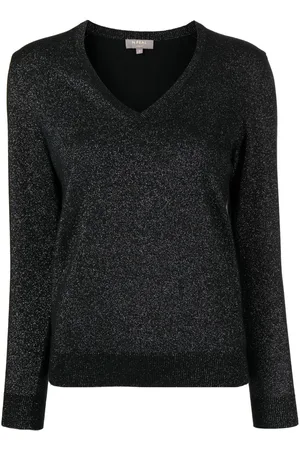 N.PEAL Sparkle-knit cashmere jumper