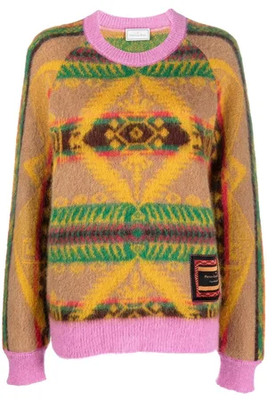 PIERRE-LOUIS MASCIA Abstract-pattern knit jumper