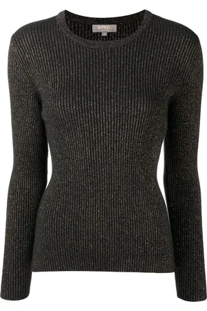 N.PEAL Metallic-thread cashmere jumper