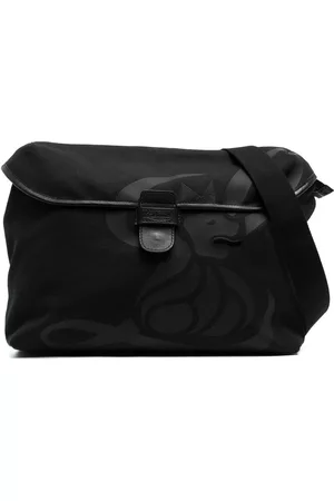 LEATHERSMITH OF LONDON Lion canvas messenger bag