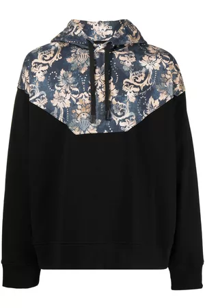 VERSACE Floral-print pullover hoodie