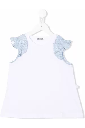 Il gufo Two-tone ruffled vest