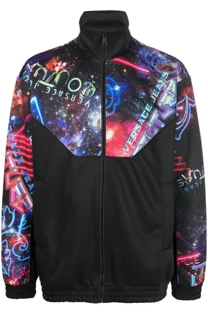 VERSACE Logo digital-print bomber jacket