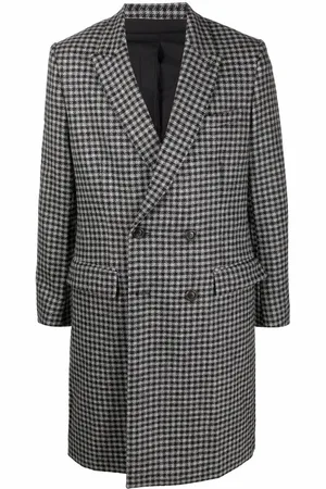 Ami Houndstooth pattern double-breasted coat