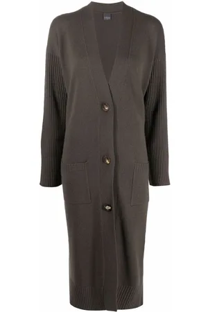 LORENA ANTONIAZZI Ribbed-sleeve cashmere cardi-coat
