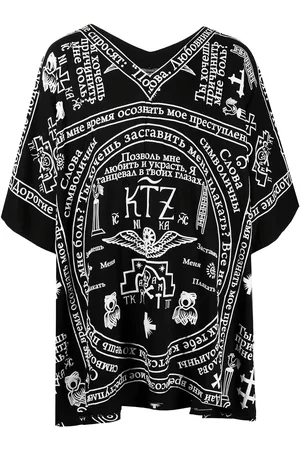 KTZ Church print kaftan shirt