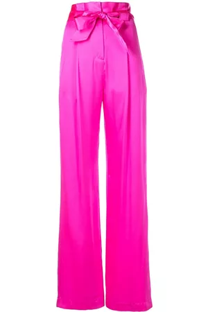 Michelle Mason High-waisted pleated silk trousers