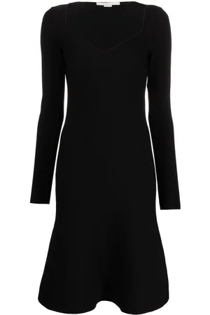 Stella McCartney Sweetheart-neck flared dress