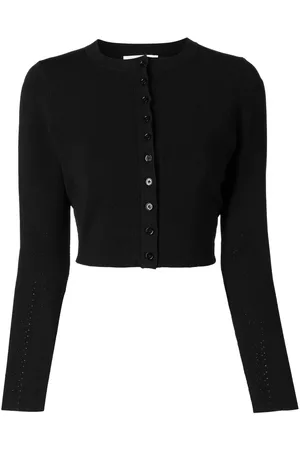 Victoria Beckham Cropped pointelle-detail cardigan
