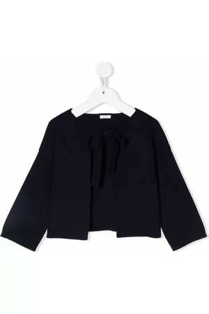 Il gufo Fine-knit bow-fastening cardigan