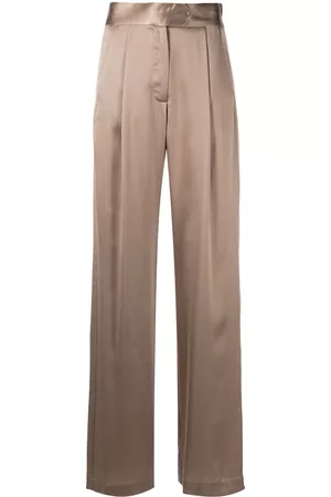 Michelle Mason Wide-leg silk satin trousers
