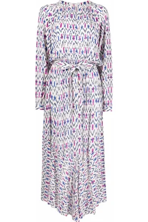 Marant Etoile Graphic-print long-sleeve dress