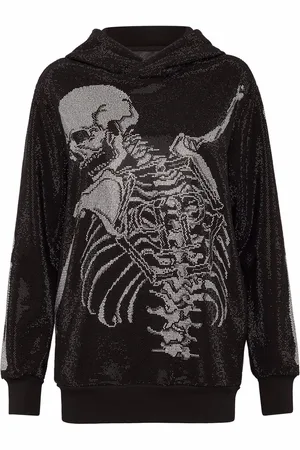 Philipp Plein Rhinestone-embellished skeleton hoodie