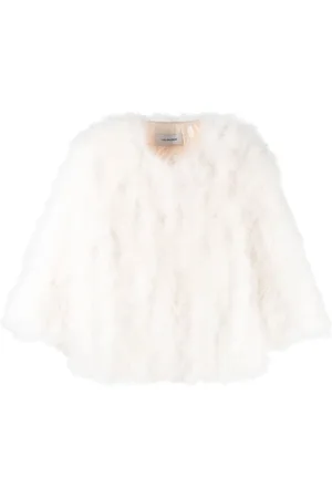 YVES SALOMON Feather-trim jacket