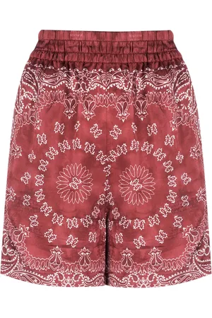 Golden Goose Bandana-print satin shorts