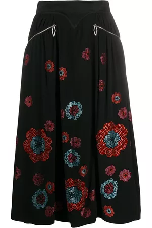 Paco rabanne Crystal floral print skirt
