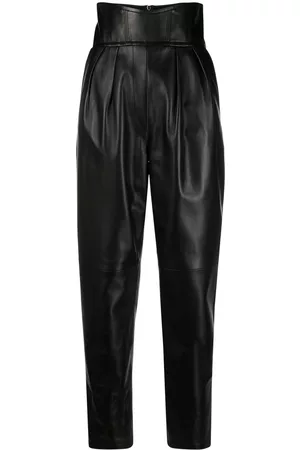 Philipp Plein High-waisted leather trousers