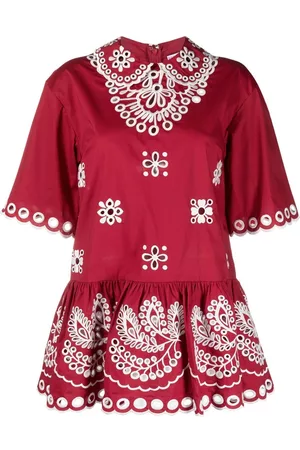 RED Valentino Broderie anglaise peplum blouse